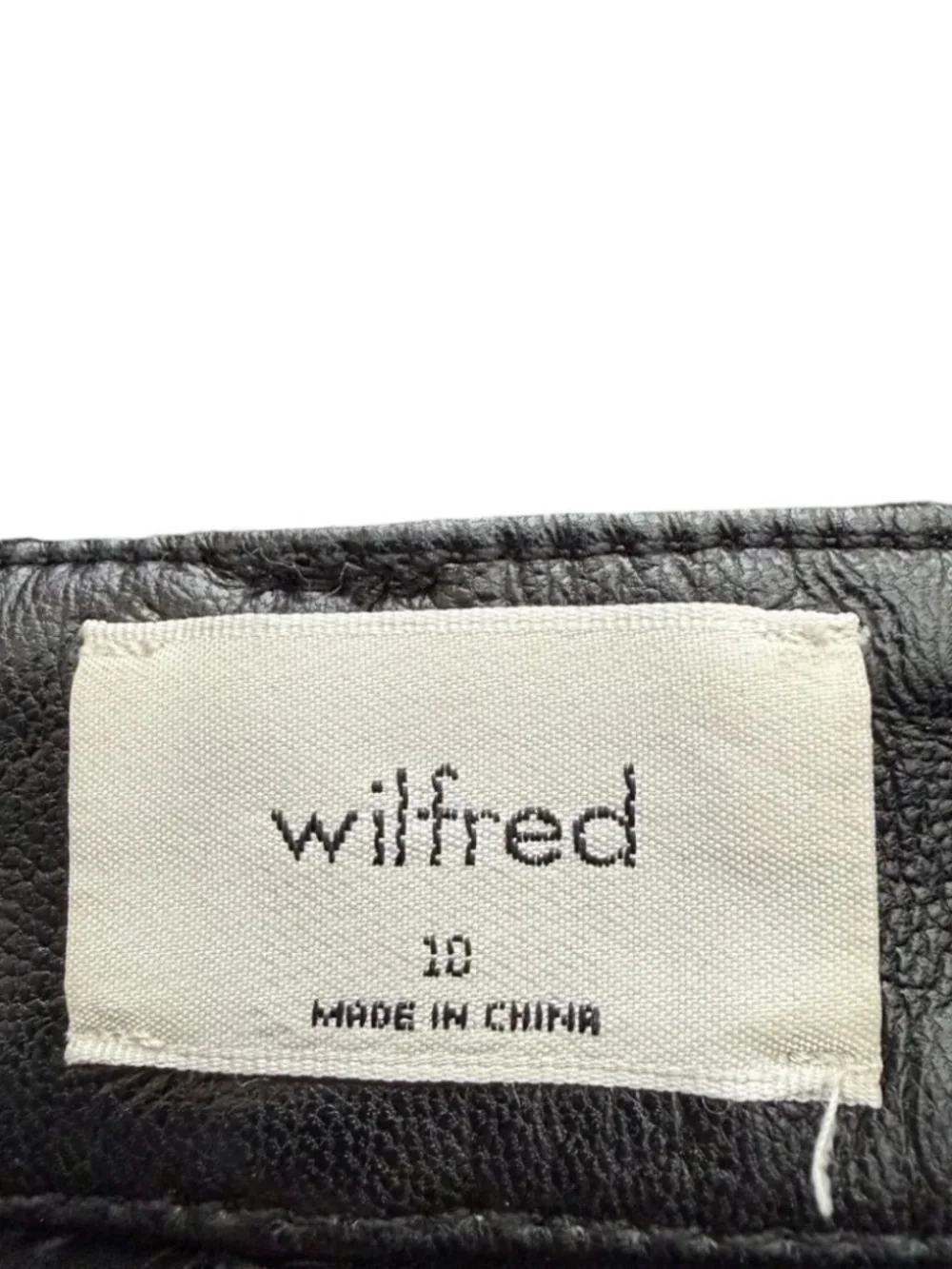 Aritzia Wilfred Melina High Rise Faux Leather Straight Pants Black 10